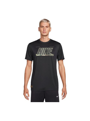 Nike DRI-FIT Мъжка тениска, черно, размер