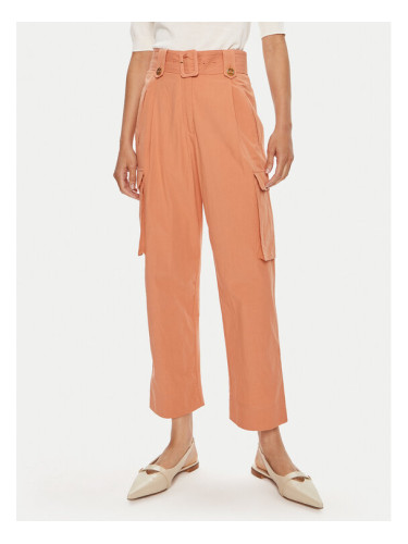TWINSET Текстилни панталони 241TT2052 Оранжев Loose Fit