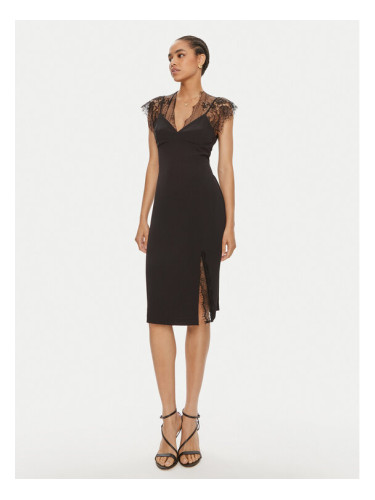 Imperial Коктейлна рокля A9990001R Черен Slim Fit