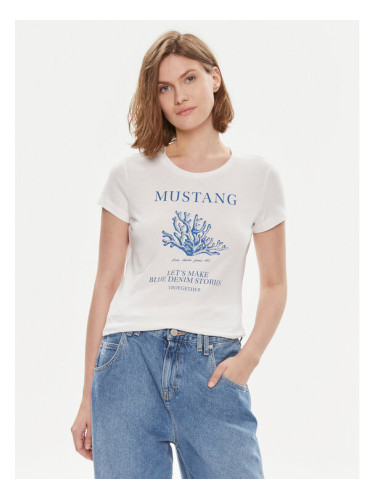 Mustang Тишърт Alexia 1013789 Бял Slim Fit