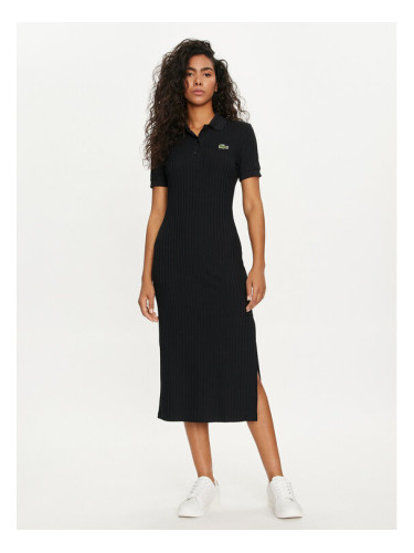 Lacoste Ежедневна рокля EF9129 Черен Slim Fit