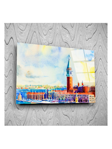 Стъклено АРТ пано - Пейзаж в града