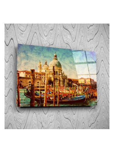 Стъклено АРТ пано - Лодки във Венеция