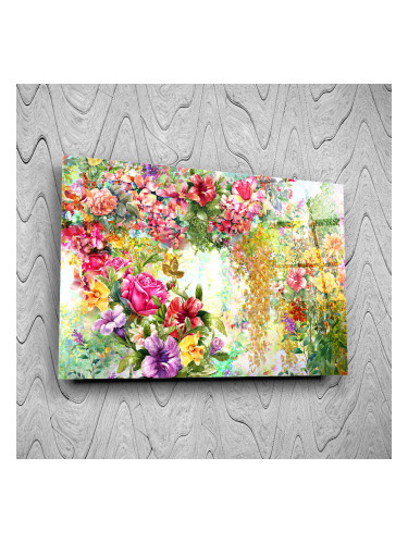 Стъклено АРТ пано - Пролетен букет