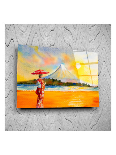 Стъклено АРТ пано - Залез над Фуджи