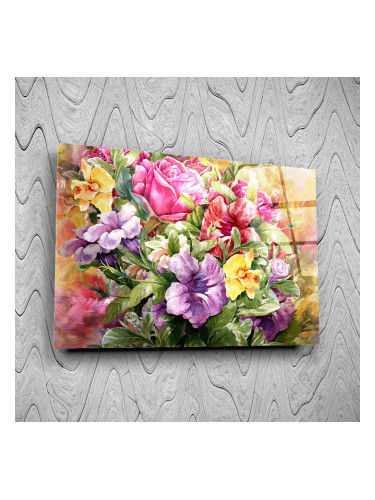 Стъклено АРТ пано - Нежен букет