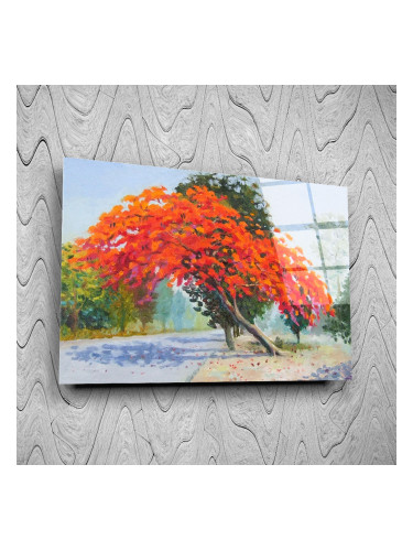 Стъклено АРТ пано - Есен край пътя
