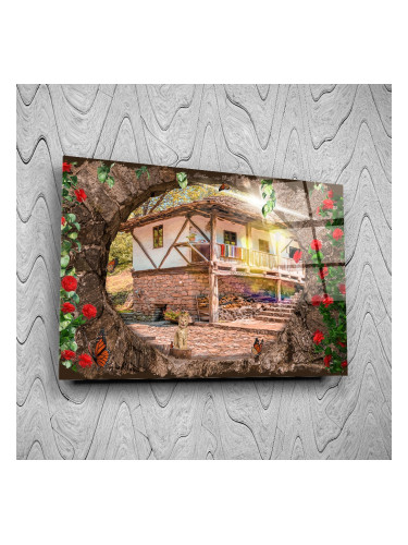 Стъклено АРТ пано - Възрожденски дом