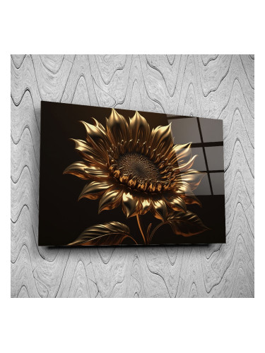 Стъклено АРТ пано - Златен слънчоглед