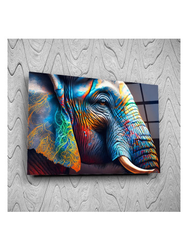 Стъклено АРТ пано - Неонов слон