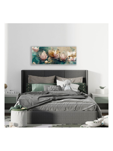 Стъклено АРТ пано - Лотосови цветове