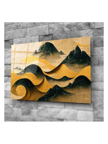 Стъклено АРТ пано - Вълни над планините