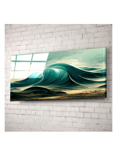 Стъклено АРТ пано - Зелен водовъртеж