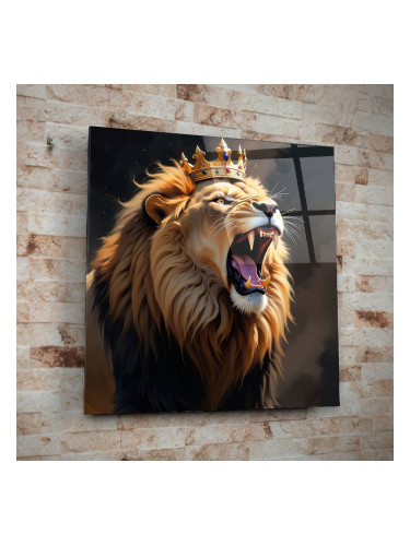 Стъклено АРТ пано - Кралят лъв