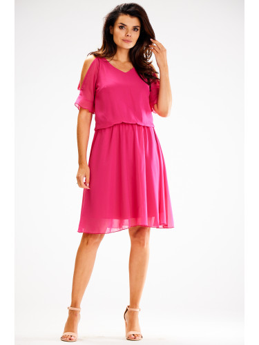 Awama Woman's Dress A656 Fuchsia