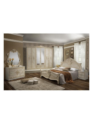 Спален комплект модел Amalfi Beige , 6-крил гардероб, легло 160/200 без рамка