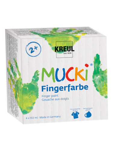 Kreul Mucki Комплект за рисуване с пръсти 4 x 150 ml