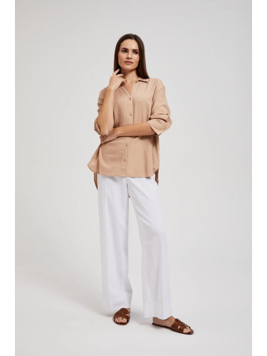 Women's linen shirt MOODO - light beige