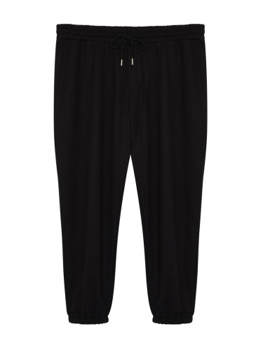 Trendyol Plus Size Black Oversize Comfortable 100% Cotton Sweatpants