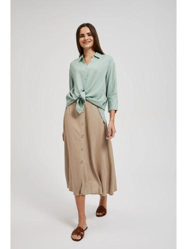 Women's button-down skirt MOODO - dark beige