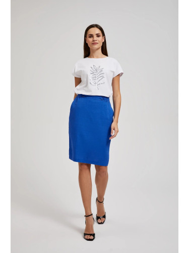 Women's linen skirt MOODO - blue