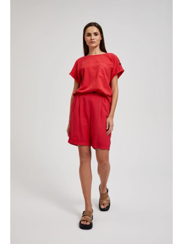 Marisse Women's Shorts L-Sh-4316 Red