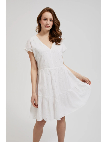 Women's romantic dress MOODO - white