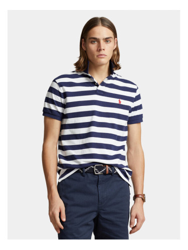 Polo Ralph Lauren Тениска с яка и копчета 710934552001 Тъмносин Regular Fit
