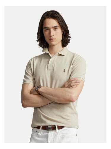 Polo Ralph Lauren Тениска с яка и копчета 710536856215 Бежов Slim Fit