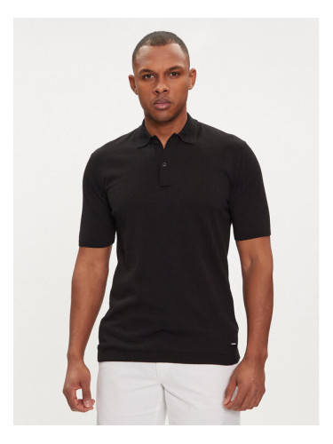 Calvin Klein Тениска с яка и копчета K10K113053 Черен Regular Fit
