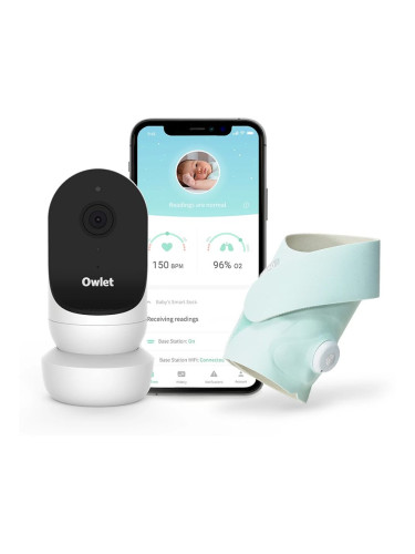 Owlet Monitor Duo Smart Sock 3 & Cam 2 комплект за бебета Mint 1 бр.