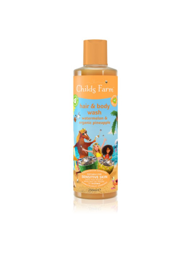 Childs Farm Hair & Body Wash измиваща емулсия за тяло и коса Watermelon & Organic Pineapple 250 мл.