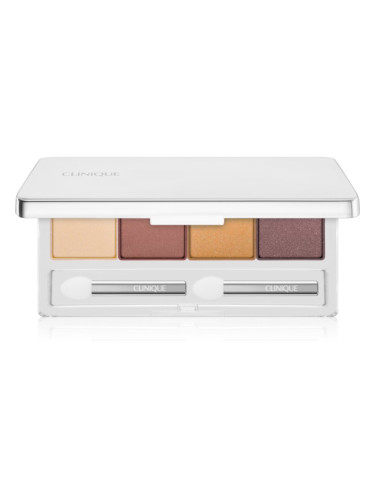 Clinique All About Shadow™ Quad палитра сенки за очи цвят Morning Java - Shimmer 3,3 гр.