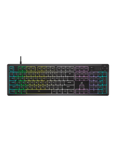  Гейминг клавиатура Corsair - K55 CORE, RGB, черна