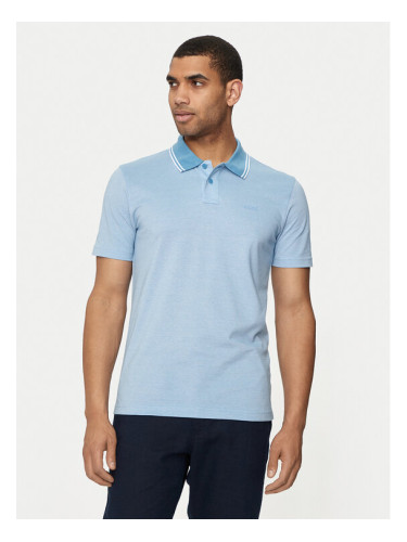 Boss Тениска с яка и копчета Peoxfordnew 50507814 Син Relaxed Fit