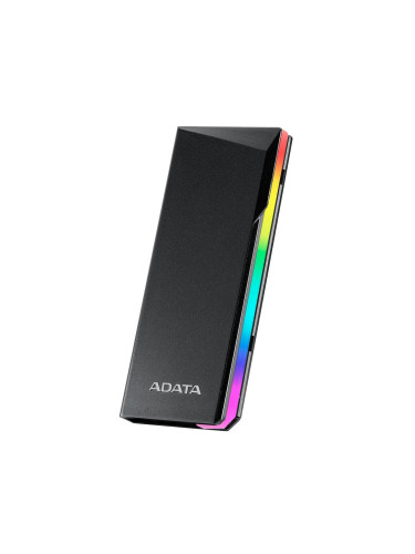 Кутия Adata AEC700GU32G2-CGY, за M.2 (2230/2242/2280) SSD, NVMe/SATA, USB-C 3.2 Gen2, черна, RGB подсветка