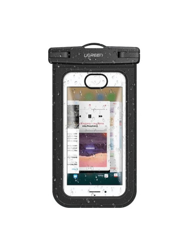 Калъф за телефони до 6.5"(16.51), Ugreen Universal Waterproof Case (LP186), водоустойчив IPX8, черен