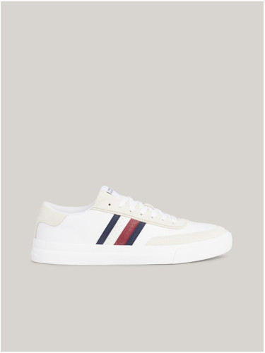 White men's leather sneakers Tommy Hilfiger