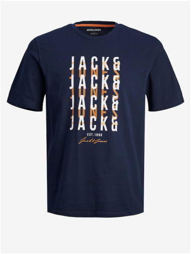 Men's Dark Blue T-Shirt Jack & Jones Delvin - Men's