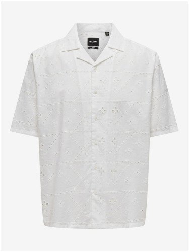 White men's patterned shirt ONLY & SONS Ron