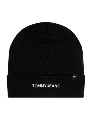 Шапка Tommy Jeans Linear Logo AM0AM12025 Черен