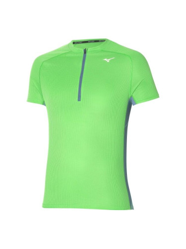 Mizuno TRAIL DRYAEROFLOW HZ TEE Мъжка тениска за бягане, светло-зелено, размер