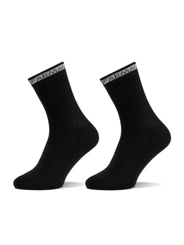 Emporio Armani Комплект 2 чифта дълги чорапи дамски 292303 4R227 00020 Черен