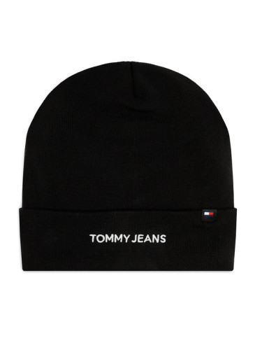 Tommy Jeans Шапка Linear Logo AM0AM12025 Черен