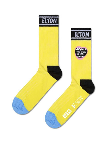 Чорапи Happy Socks x Elton John The Bitch Is Back в жълто