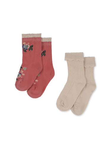 Детски чорапи Konges Sløjd (2 броя) в розово
