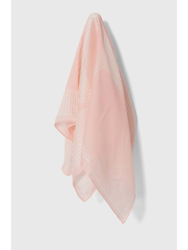 Шалче с коприна Lauren Ralph Lauren в розово с десен 454943693