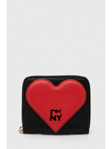 Кожен портфейл Dkny HEART OF NY дамски в черно R411ZF05