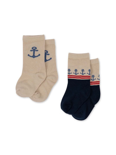 Детски чорапи Konges Sløjd (2 броя) в бежово