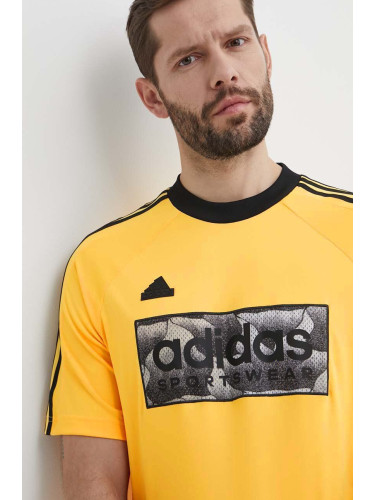 Тениска adidas TIRO в жълто с десен IS1536